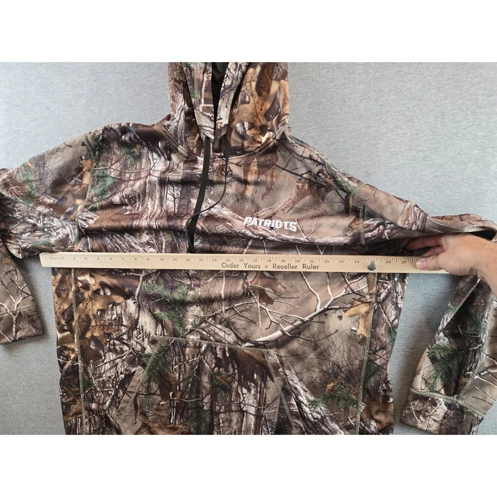 New England Patriots x‎ Dunbrooke Realtree Xtra Hoodie Mens 2XL Camo Sweatshirt